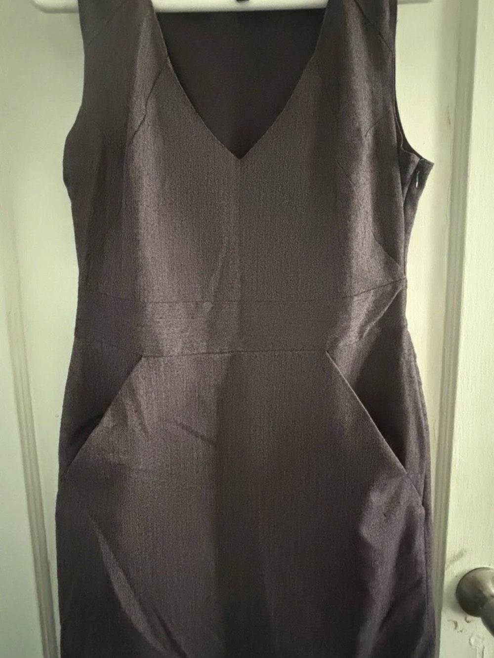 Gap Chevron/Herringbone Purple Dress With Pockets Size Small